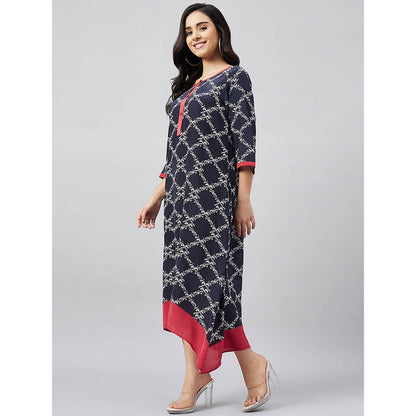 First Resort by Ramola Bachchan Baroque Print Midi Dress