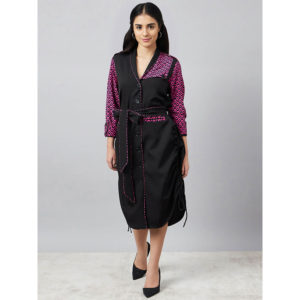 First Resort by Ramola Bachchan Print Shirt Dress with Belt (Set of 2)