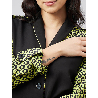 First Resort by Ramola Bachchan Print Shirt Dress with Belt (Set of 2)