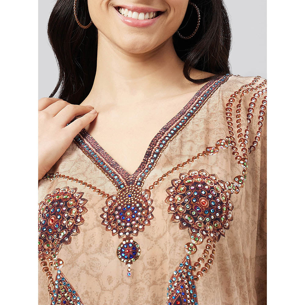 First Resort by Ramola Bachchan Pearl Kaftan Dress