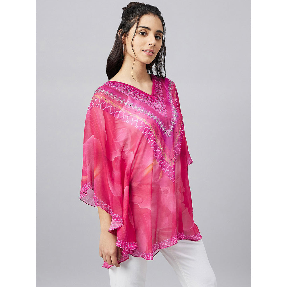 First Resort by Ramola Bachchan Pink Floral Tunic