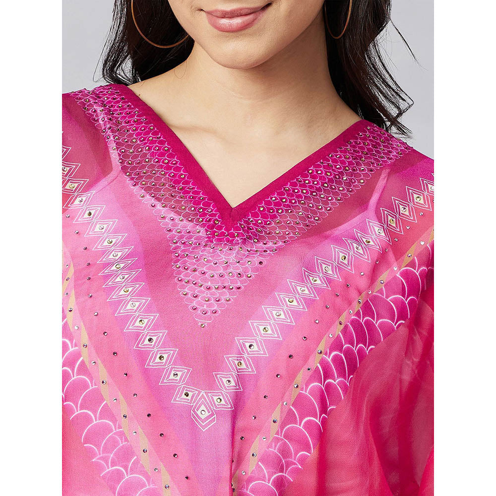 First Resort by Ramola Bachchan Pink Floral Tunic