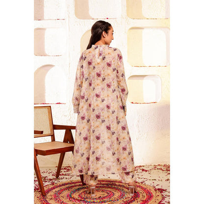 Firann By Shaheen Beige Kurta with Pant (Set of 2)