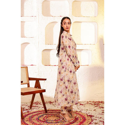 Firann By Shaheen Beige Kurta with Pant (Set of 2)