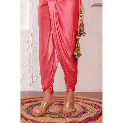 Firann By Shaheen Blue Kurta with Dhoti (Set of 2)