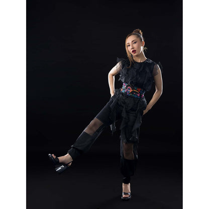 Firki by Sweta Black Nightfall Co-Ord (Set of 2)