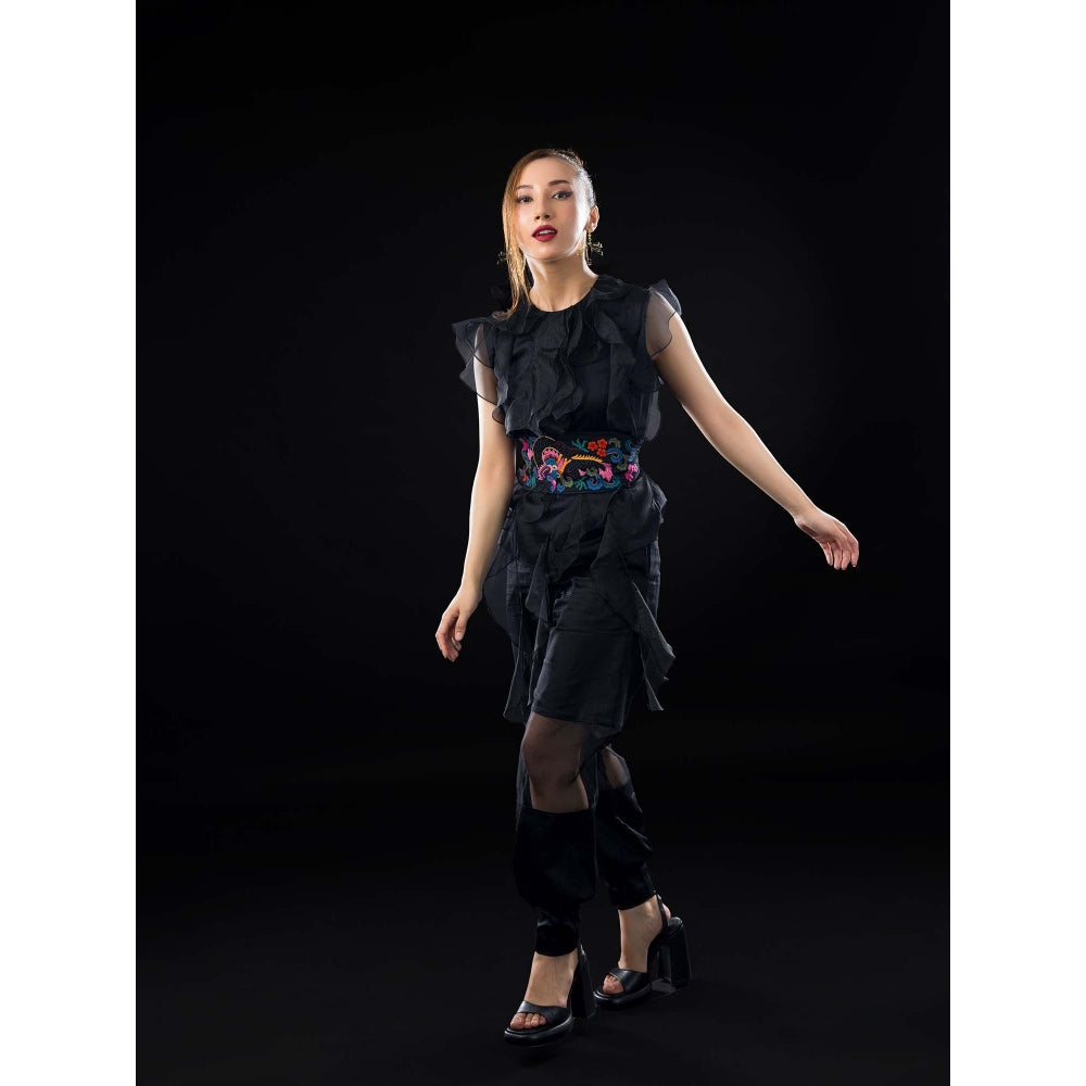 Firki by Sweta Black Nightfall Co-Ord (Set of 2)