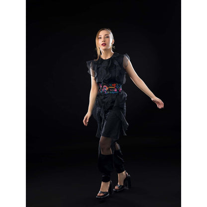 Firki by Sweta Black Nightfall Co-Ord (Set of 2)