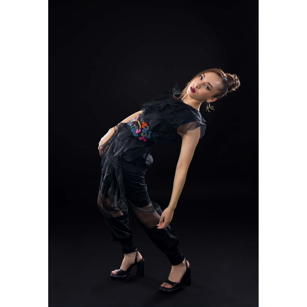 Firki by Sweta Black Nightfall Co-Ord (Set of 2)