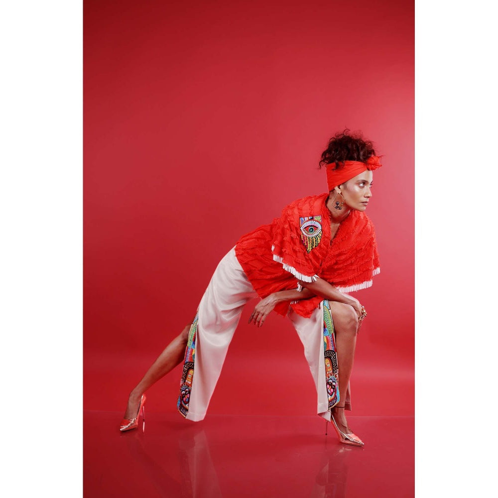 Firki by Sweta Red Chinua Co-Ord (Set of 2)