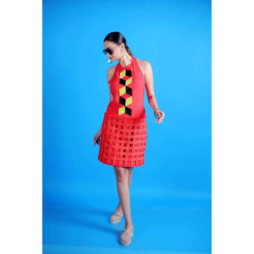 Firki by Sweta Red Ruby Bombshell Mini Dress