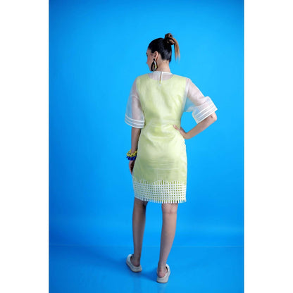 Firki by Sweta Lime Green Fizz Mini Dress