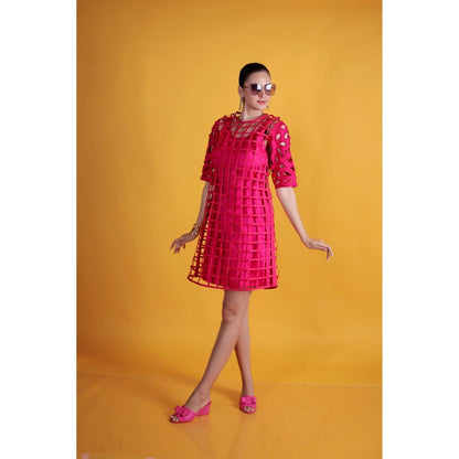 Firki by Sweta Pink Cherry Blossom Dress