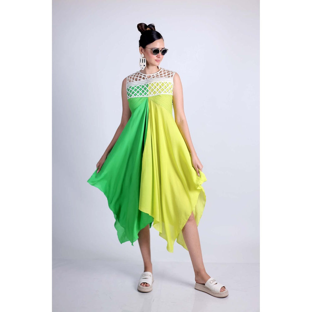 Firki by Sweta Yellow Lime Crush Dress