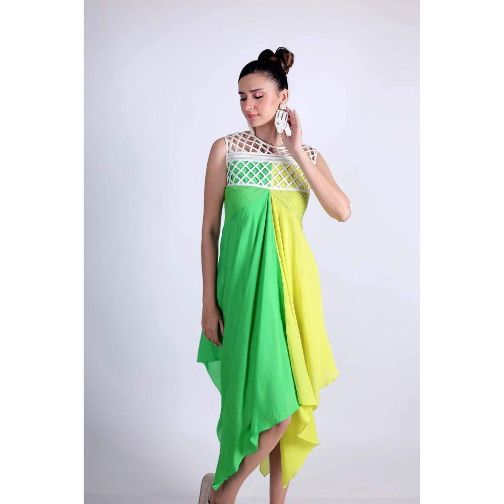 Firki by Sweta Yellow Lime Crush Dress