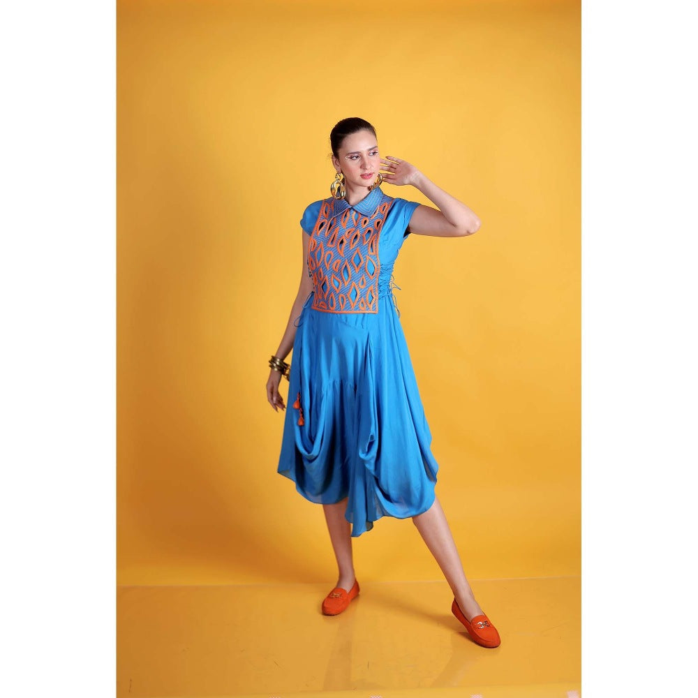 Firki by Sweta Blue Sapphire Song Dress