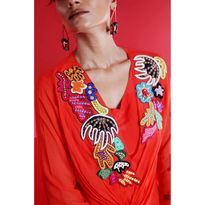 Firki by Sweta Red Issa Dress