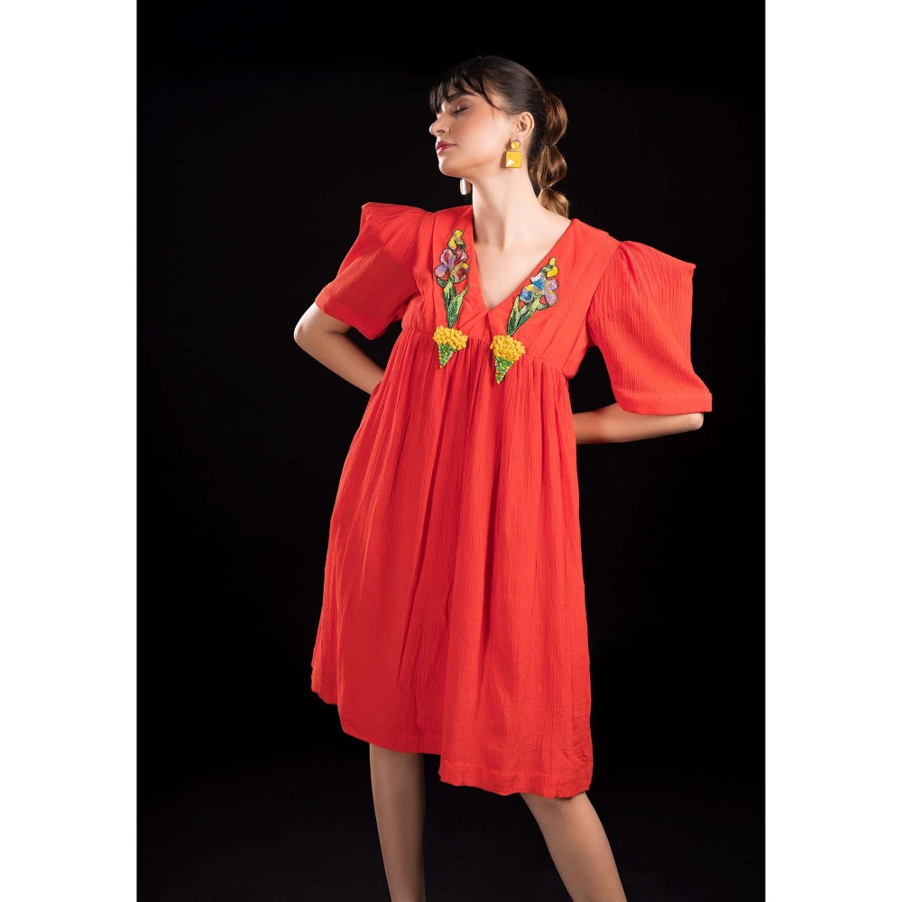 Firki by Sweta Red Lady Bird Dress