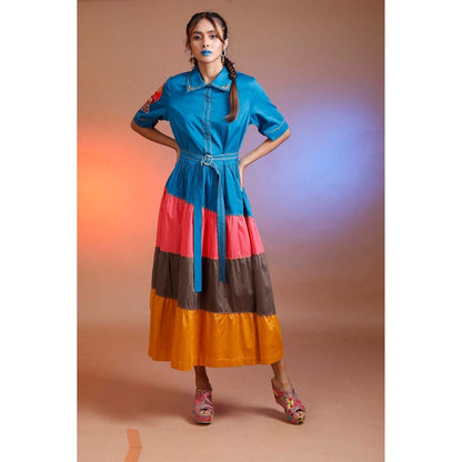 Firki by Sweta Blue Candy Floss Dress