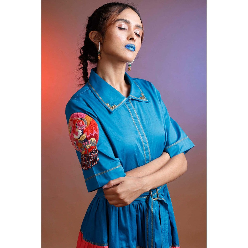 Firki by Sweta Blue Candy Floss Dress
