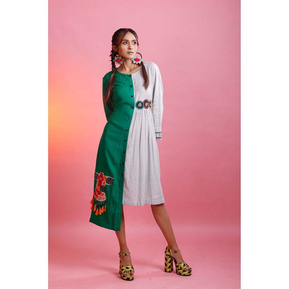 Firki by Sweta Green Asymmetric Dress