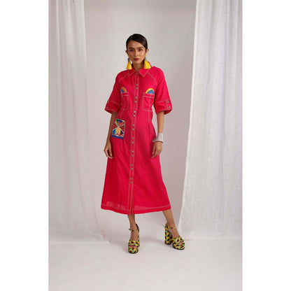 Firki by Sweta Pink Drama Dress