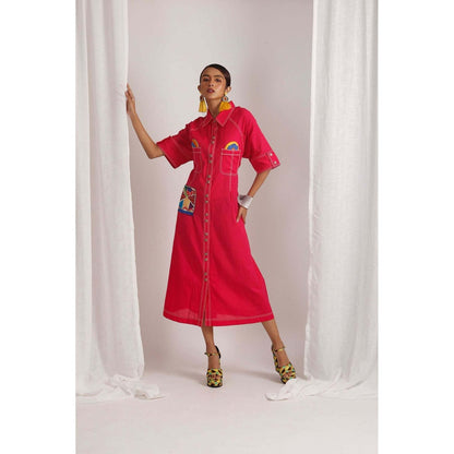 Firki by Sweta Pink Drama Dress