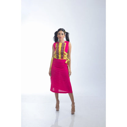 Firki by Sweta Fuchsia Poppy Pink Dress