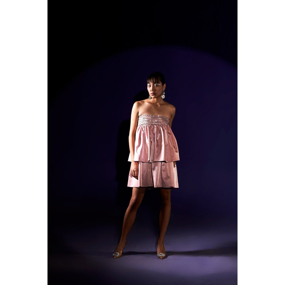 KANGANA TREHAN Pink Layered Tube Dress