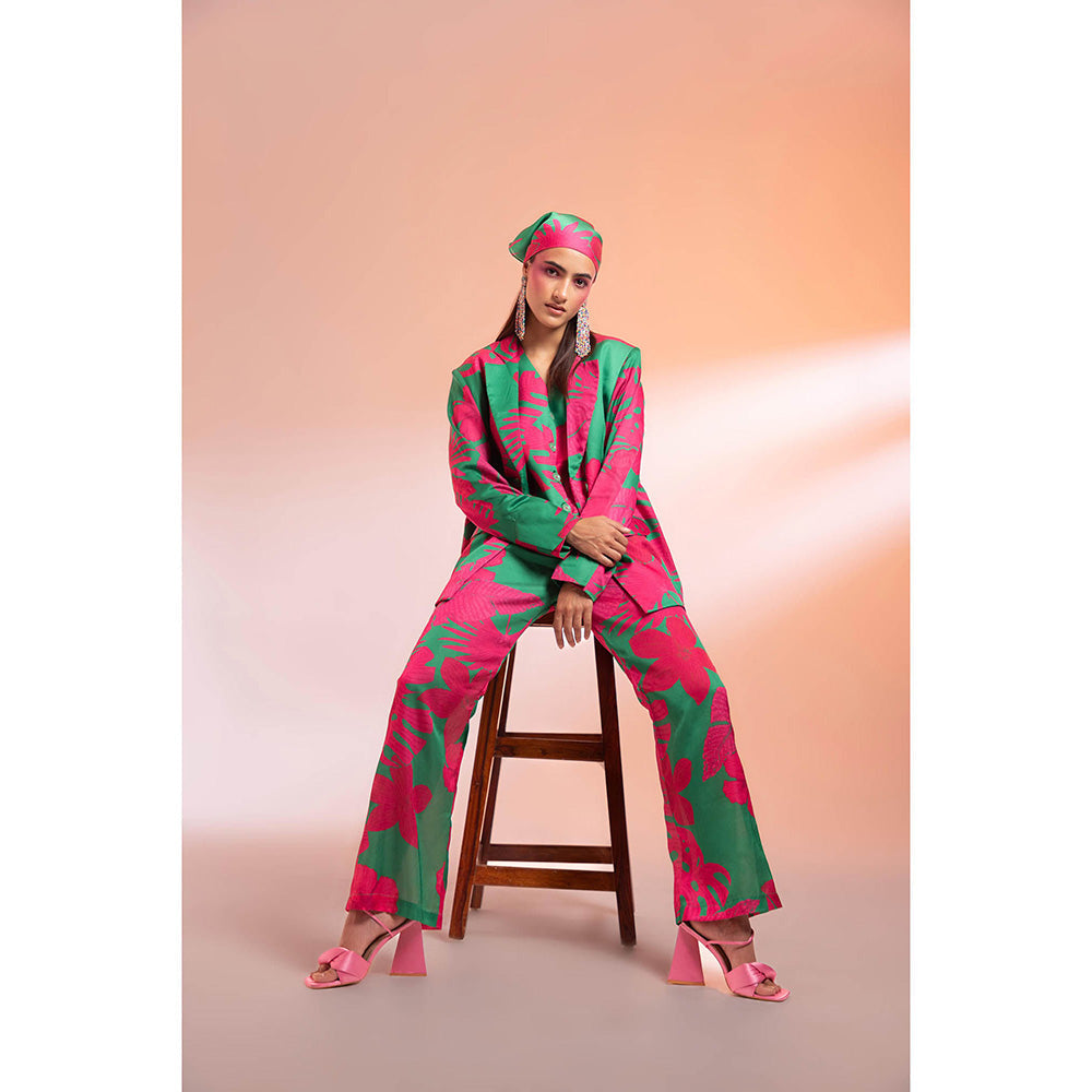 Gazab By Miku Kumar Pink Louvre Love Paris Co-Ord (Set of 2)