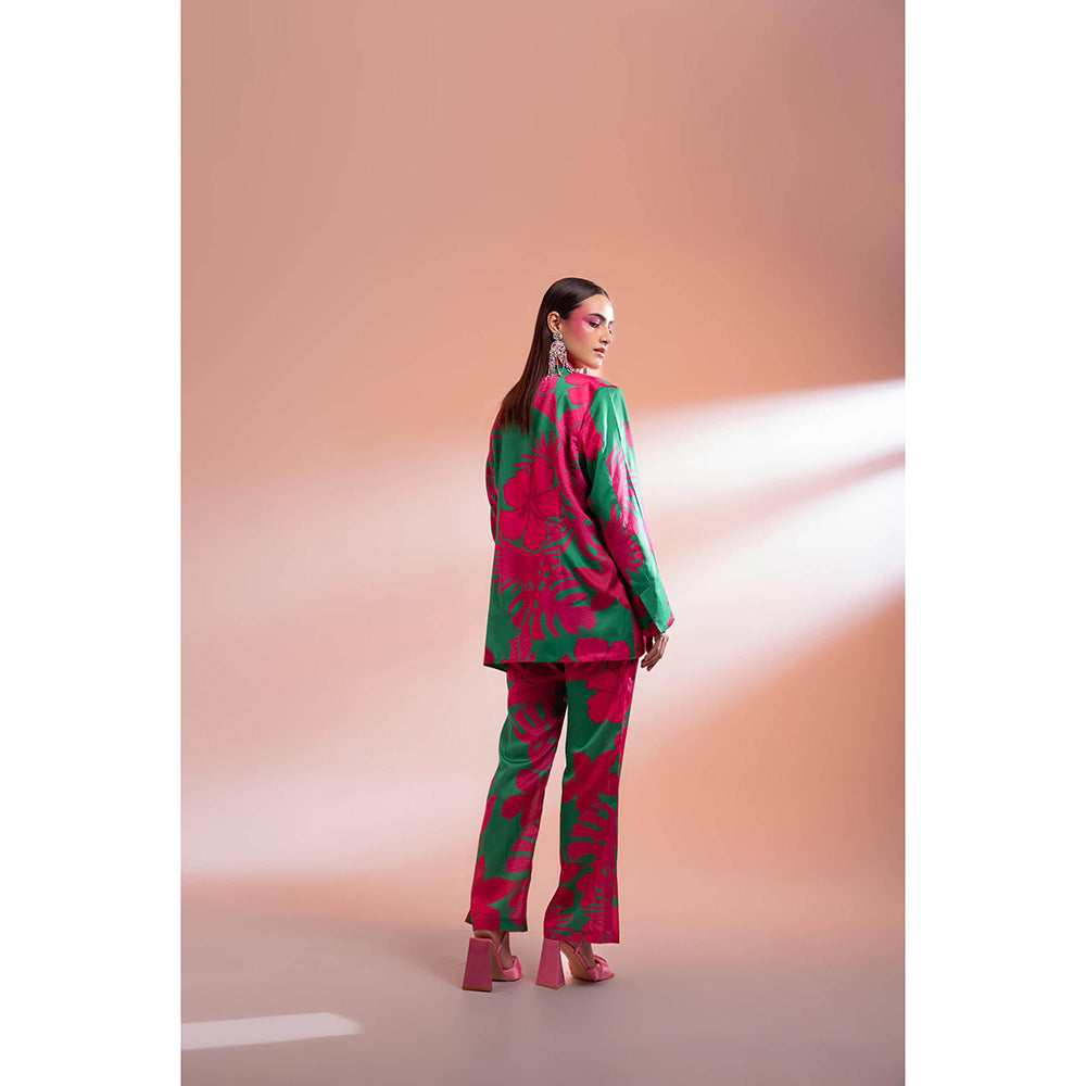 Gazab By Miku Kumar Pink Louvre Love Paris Co-Ord (Set of 2)