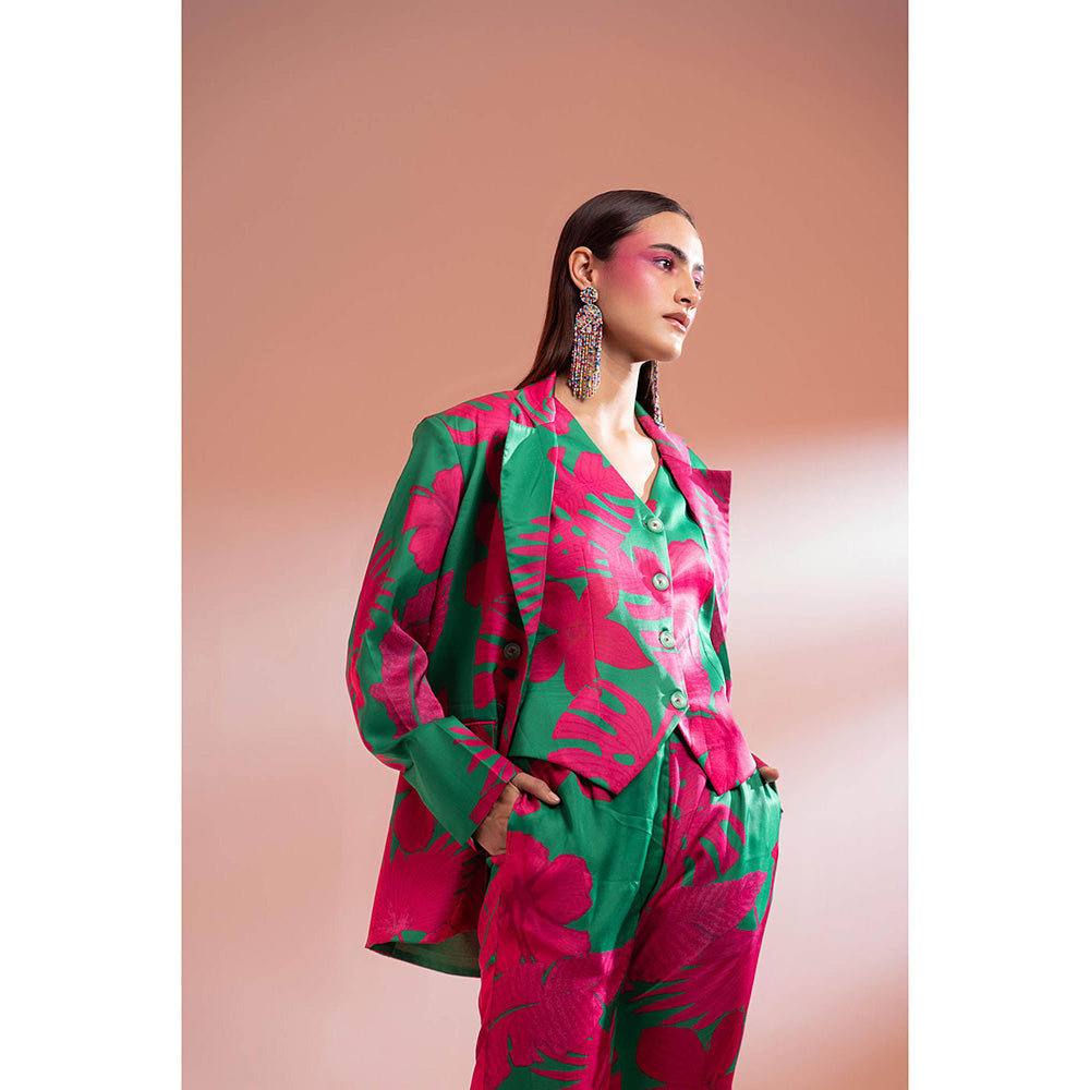 Gazab By Miku Kumar Pink Louvre Love Paris Co-Ord (Set of 2)