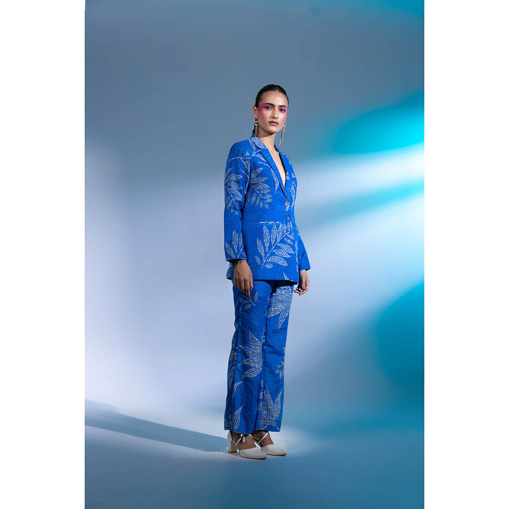 Gazab By Miku Kumar Prussian Blue Co-Ord (Set of 2)