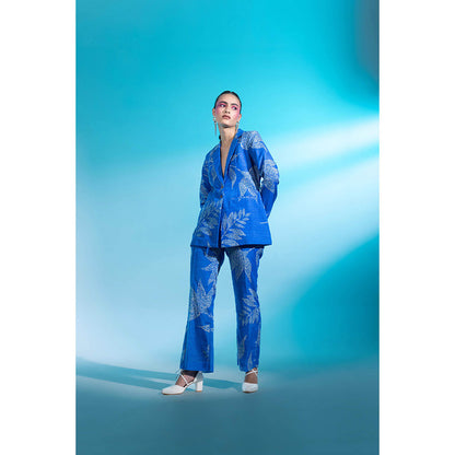 Gazab By Miku Kumar Prussian Blue Co-Ord (Set of 2)