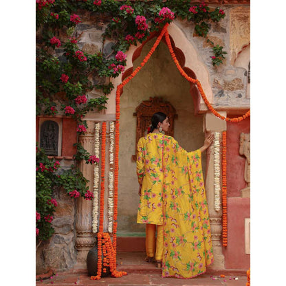 Gazab By Miku Kumar Yellow Ate Kurta with Pant and Dupatta (Set of 3)