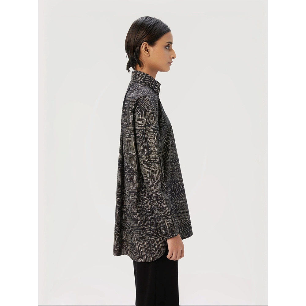 Genes Lecoanet Hemant Women Cotton Poplin Printed Shirt