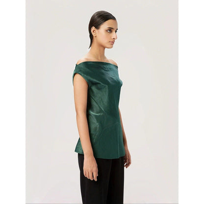 Genes Lecoanet Hemant Women Off-Shoulder Cut-And-Sew Detail Top