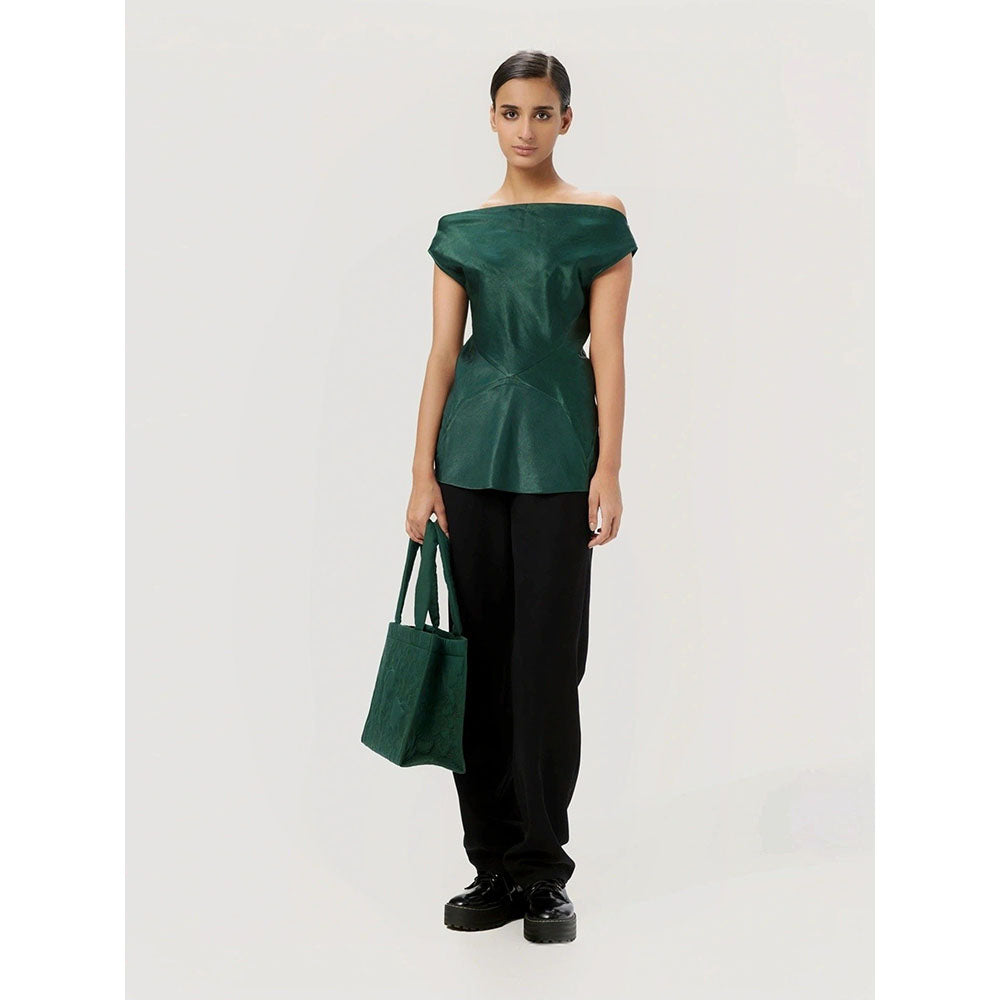 Genes Lecoanet Hemant Women Off-Shoulder Cut-And-Sew Detail Top