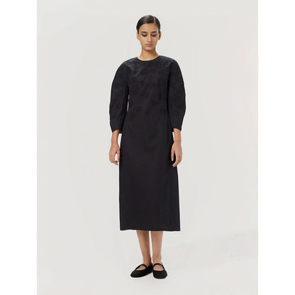 Genes Lecoanet Hemant Women's Black Sequined Midi Length Dress