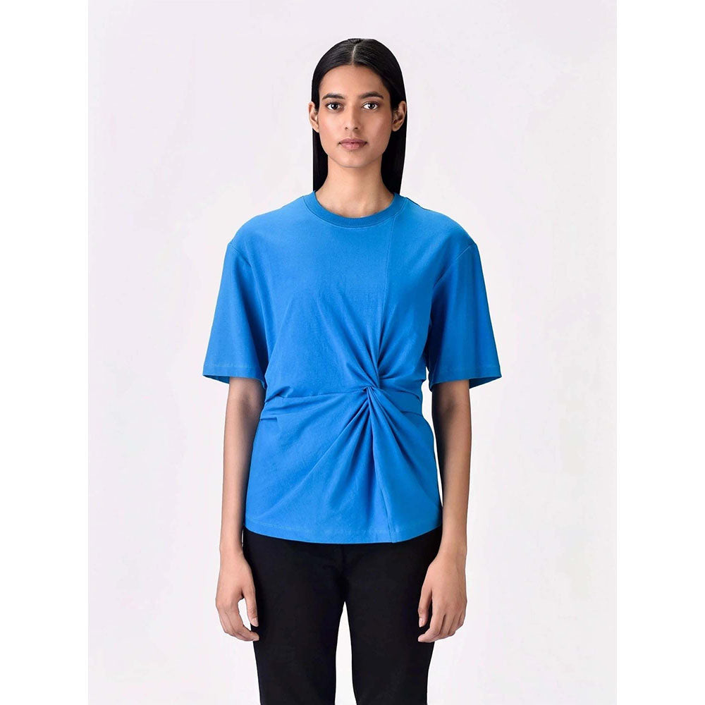 Genes Lecoanet Hemant Women's Round Neck Solid Half Sleeves Regular Top