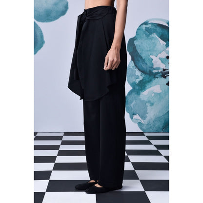 Genes Lecoanet Hemant Wool Deconstructed Pant- Black