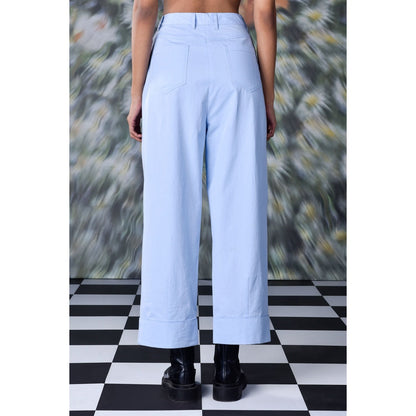 Genes Lecoanet Hemant Cotton Twill Trouser- Light Blue