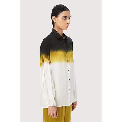 Genes Lecoanet Hemant Easy Fit Button-Up Shirt With Pleated Sleeves
