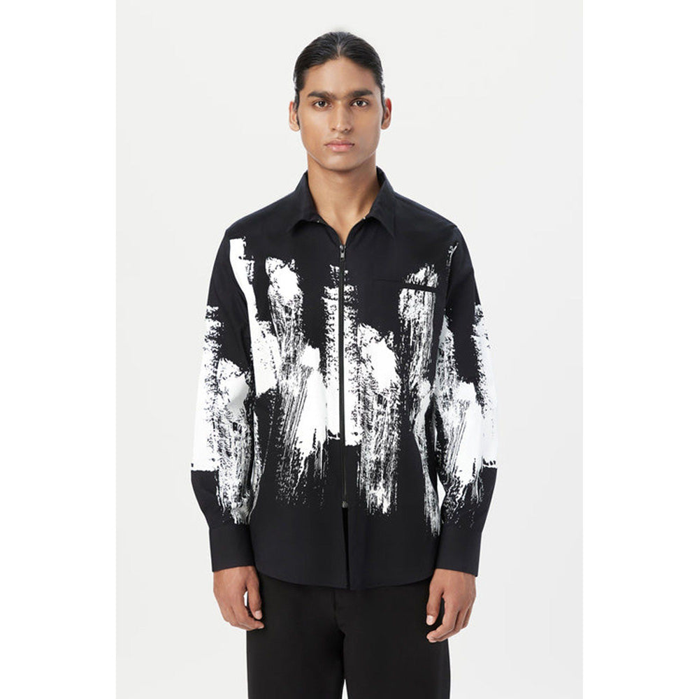 Genes Lecoanet Hemant Regular Fit Shirt With Zipper Front Opening
