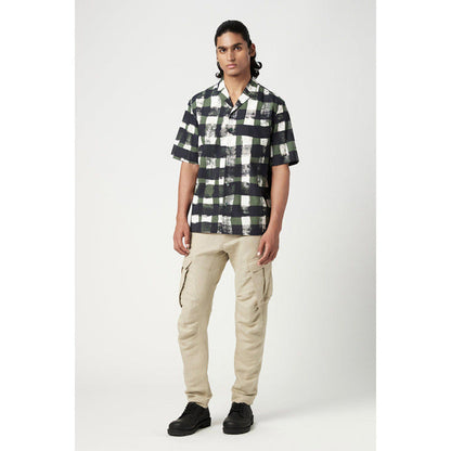 Genes Lecoanet Hemant Relaxed Fit Half Sleeve Shirt With All-Over Large Check Print