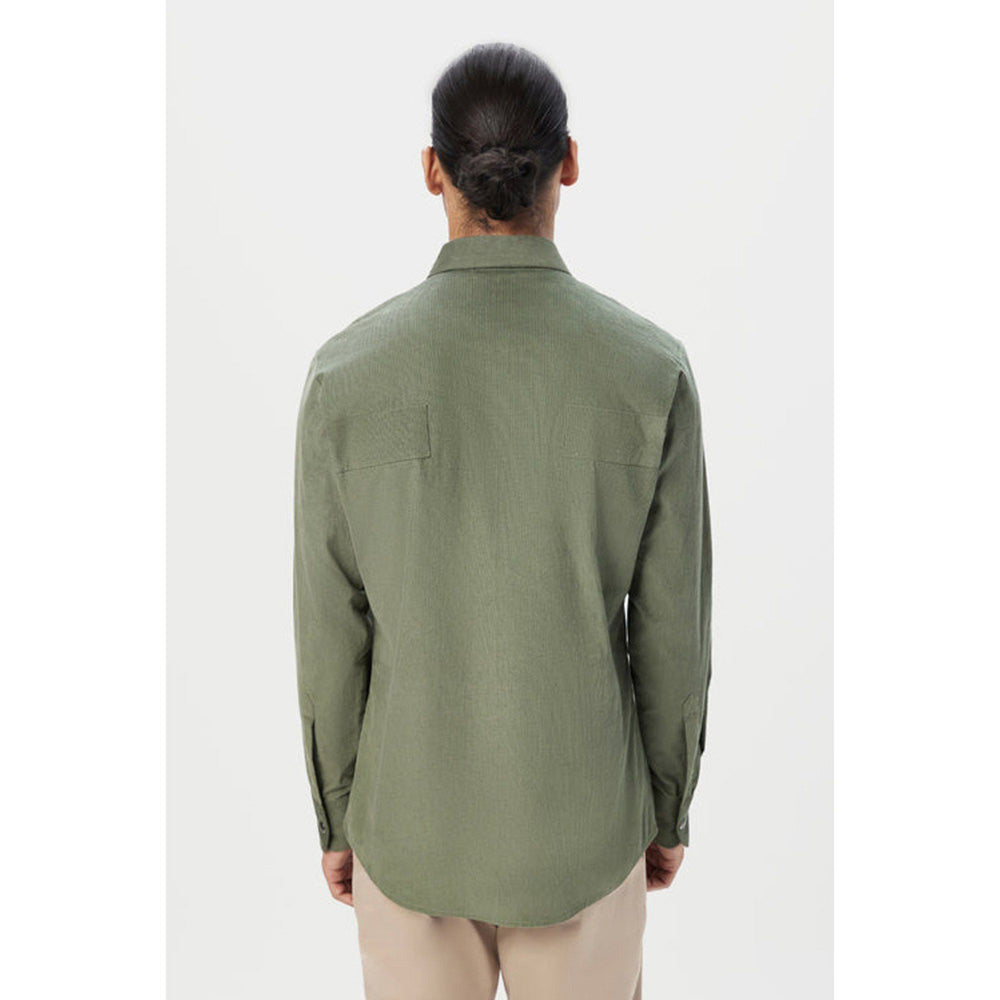 Genes Lecoanet Hemant Classic Fit Button-Up Shirt With Detailed Seam Construction