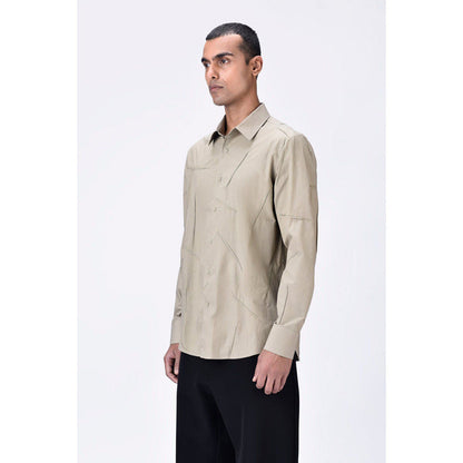 Genes Lecoanet Hemant Regular Fit Giza Cotton Poplin Shirt With Dart Details