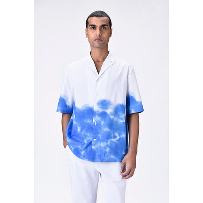 Genes Lecoanet Hemant Giza Cotton Cubon Collar Shirt Uv Print