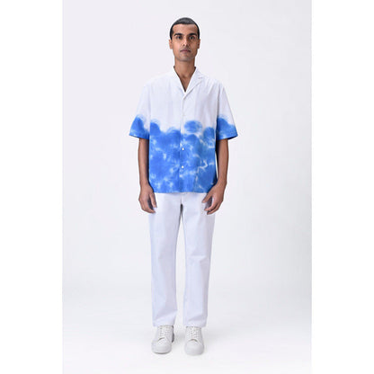 Genes Lecoanet Hemant Giza Cotton Cubon Collar Shirt Uv Print