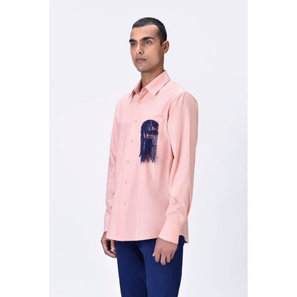 Genes Lecoanet Hemant Giza Cotton Poplin Shirt - Pink